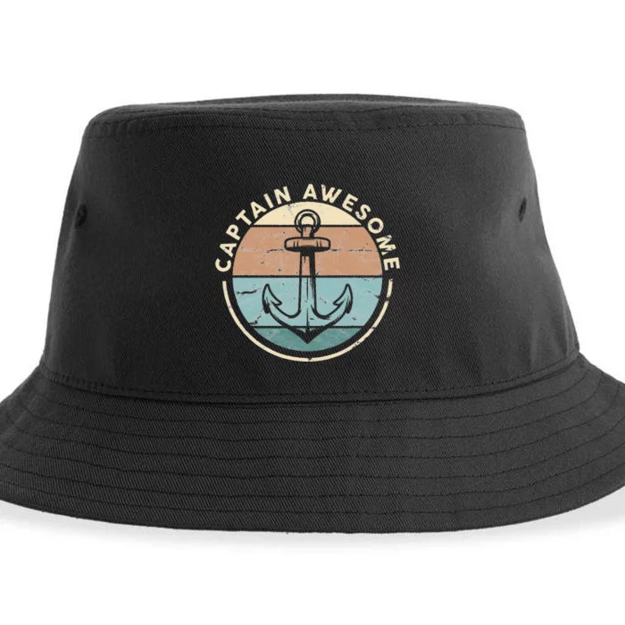 Funny Sailing Boating Sailor Boat Captain Awesome Sustainable Bucket Hat