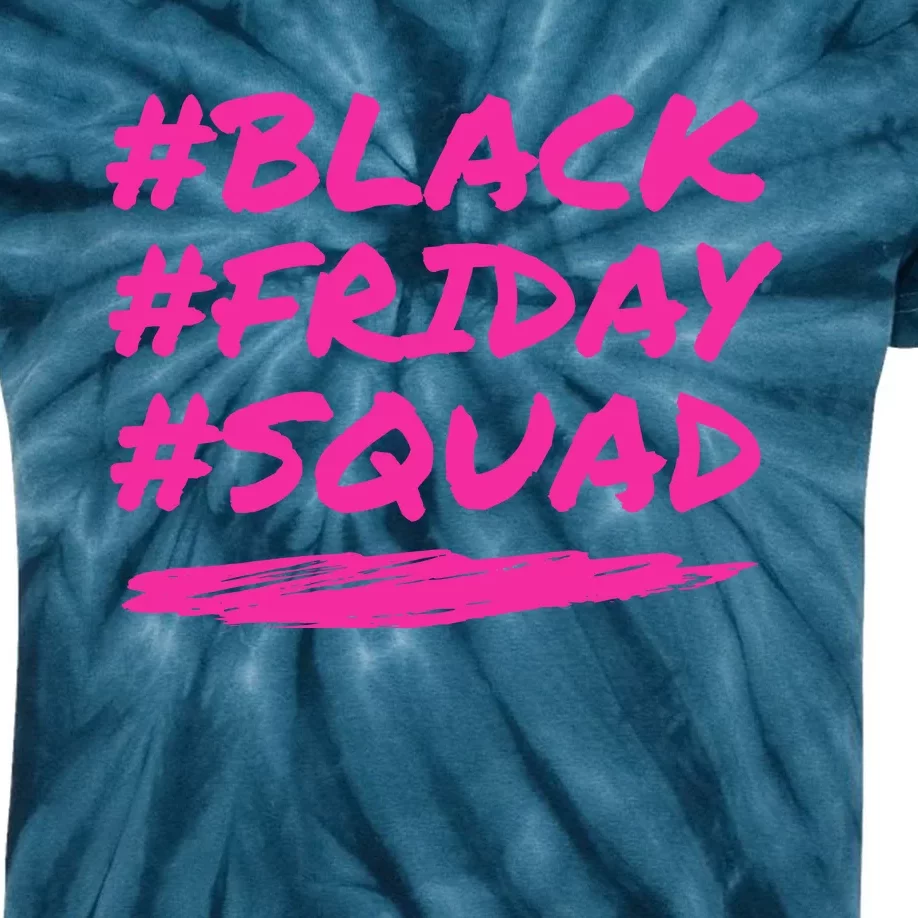 Friday Squad Black Retro Groovy Hippie Shopping Team Kids Tie-Dye T-Shirt