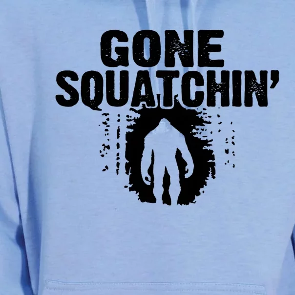 Funny Sasquatch Bigfoot Gone Squatchin Hunter Scary Monster Gift Unisex Surf Hoodie