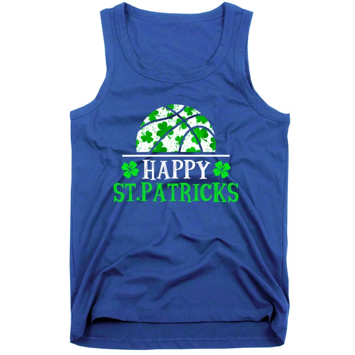 Funny Shamrock Basketball St Patricks Day Meaningful Gift Tank Top