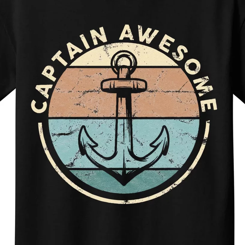 Funny Sailing Boating Sailor Boat Captain Awesome Kids T-Shirt