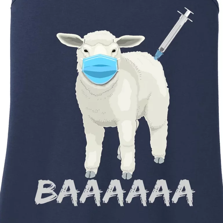 Funny Sheeep Baaaa Sheeple Anti Vaccine And Mask Ladies Essential Tank