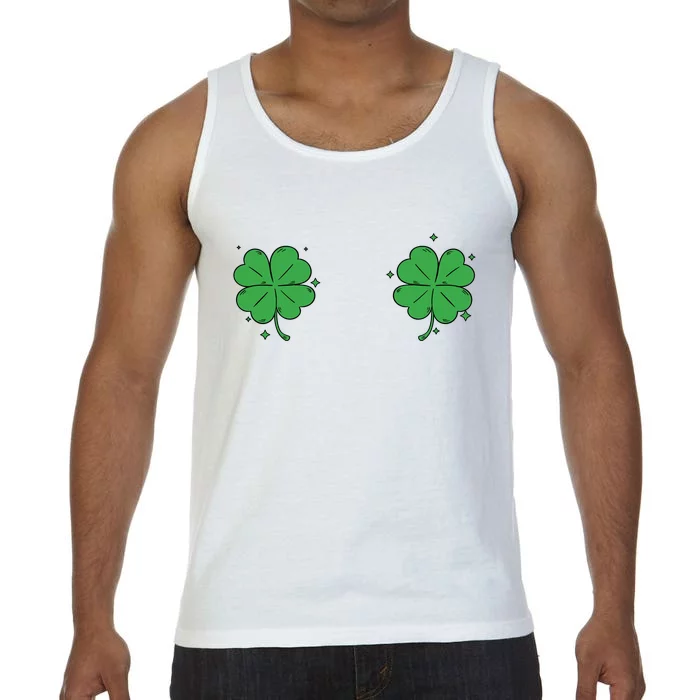 Funny Shamrock Breast St Patricks Day Comfort Colors® Tank Top