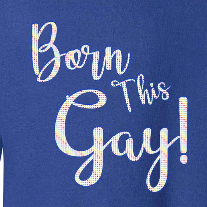 Fun Saying Born This Gay Lgbtqia2s Awareness And Support Gift Toddler Sweatshirt