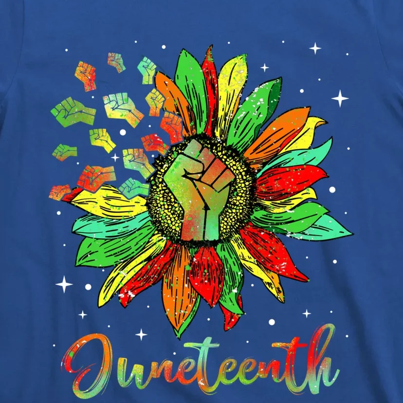 Freedom Sunflower Black History African American Juneteenth Cool Gift T-Shirt