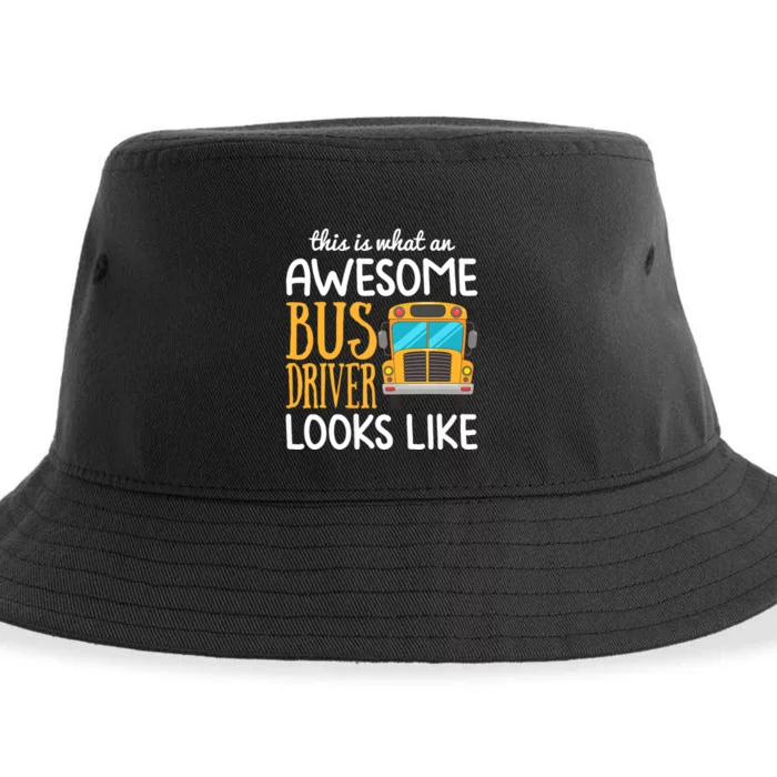 Funny School Bus Driver Gift | Awesome Bus Driver Sustainable Bucket Hat