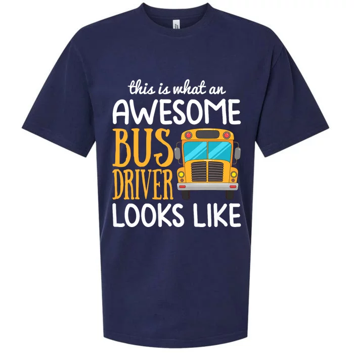 Funny School Bus Driver Gift | Awesome Bus Driver Sueded Cloud Jersey T-Shirt