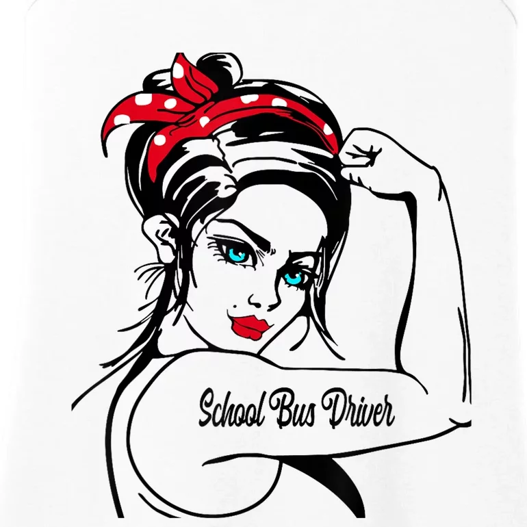 Female School Bus Driver Rosie The Riveter Pin Up Girl Ladies Essential Tank