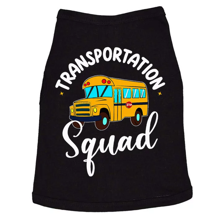 Funny School Bus Driver Back To School Transportation Squad Doggie Tank