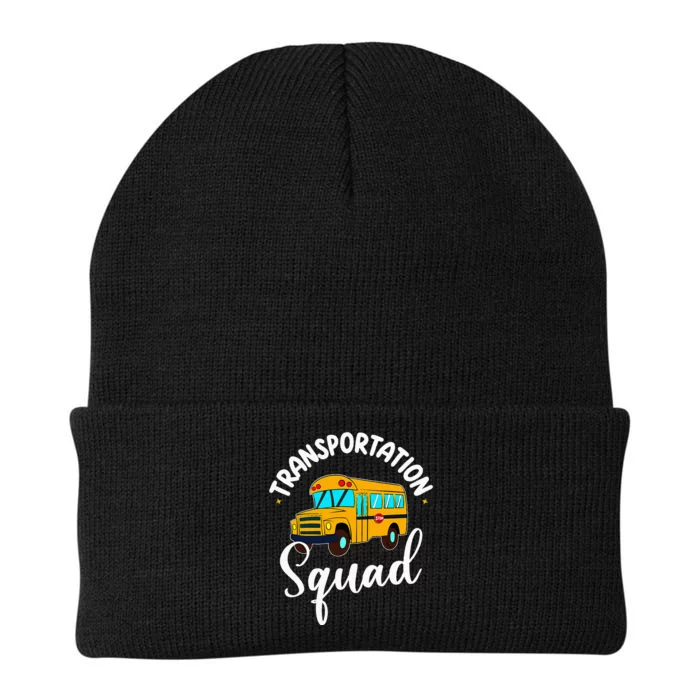 Funny School Bus Driver Back To School Transportation Squad Knit Cap Winter Beanie