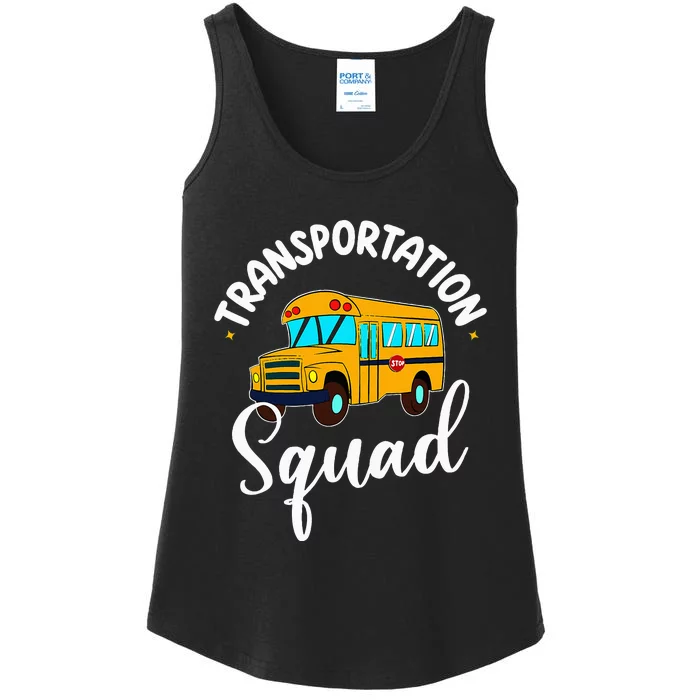 Funny School Bus Driver Back To School Transportation Squad Ladies Essential Tank