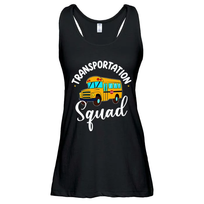 Funny School Bus Driver Back To School Transportation Squad Ladies Essential Flowy Tank