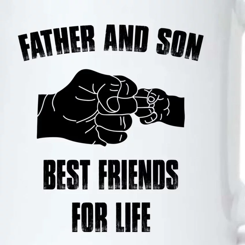 Father Son Best Friends For Life Fist Bump Gift Black Color Changing Mug