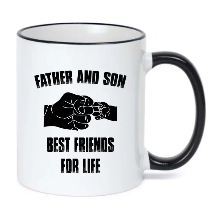 Father Son Best Friends For Life Fist Bump Gift Black Color Changing Mug