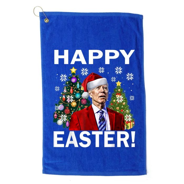 Funny Santa Biden Happy Easter Christmas Platinum Collection Golf Towel