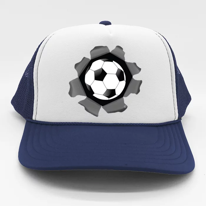 Funny Soccer Ball Burst Trucker Hat