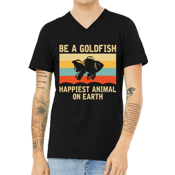 Funny Soccer Be A Goldfish Ted Coach Motivation Lasso V-Neck T-Shirt