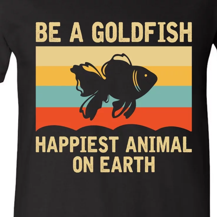 Funny Soccer Be A Goldfish Ted Coach Motivation Lasso V-Neck T-Shirt