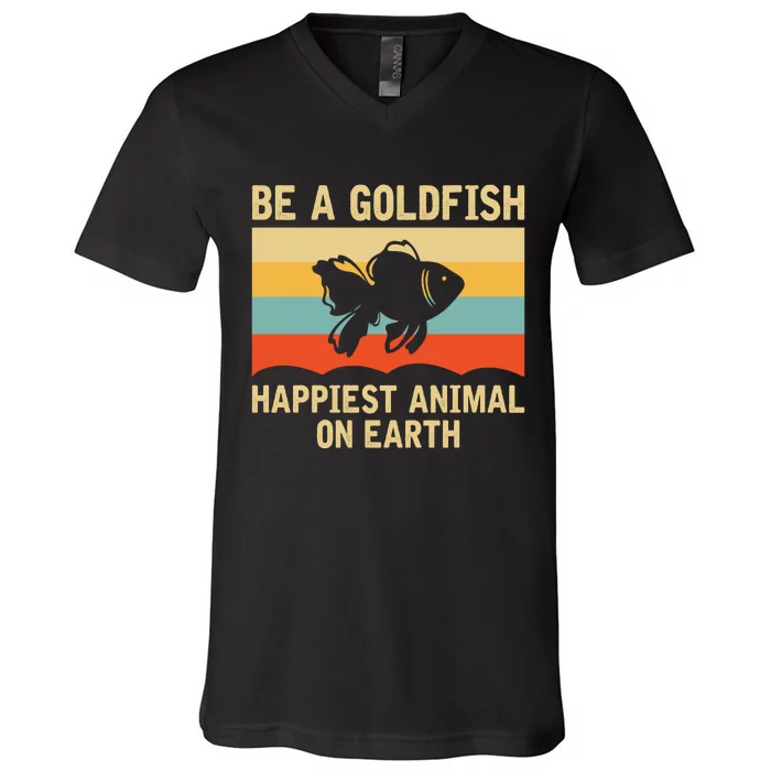 Funny Soccer Be A Goldfish Ted Coach Motivation Lasso V-Neck T-Shirt