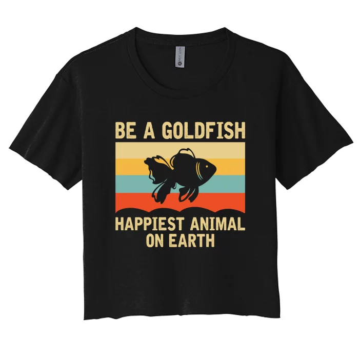 Funny Soccer Be A Goldfish Ted Coach Motivation Lasso Women's Crop Top Tee