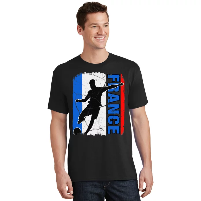 France Soccer Ball French Flag Sports Coach Player Team T-Shirt