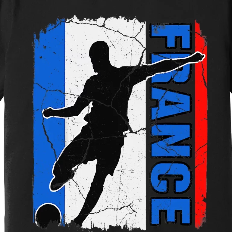 France Soccer Ball French Flag Sports Coach Player Team Premium T-Shirt