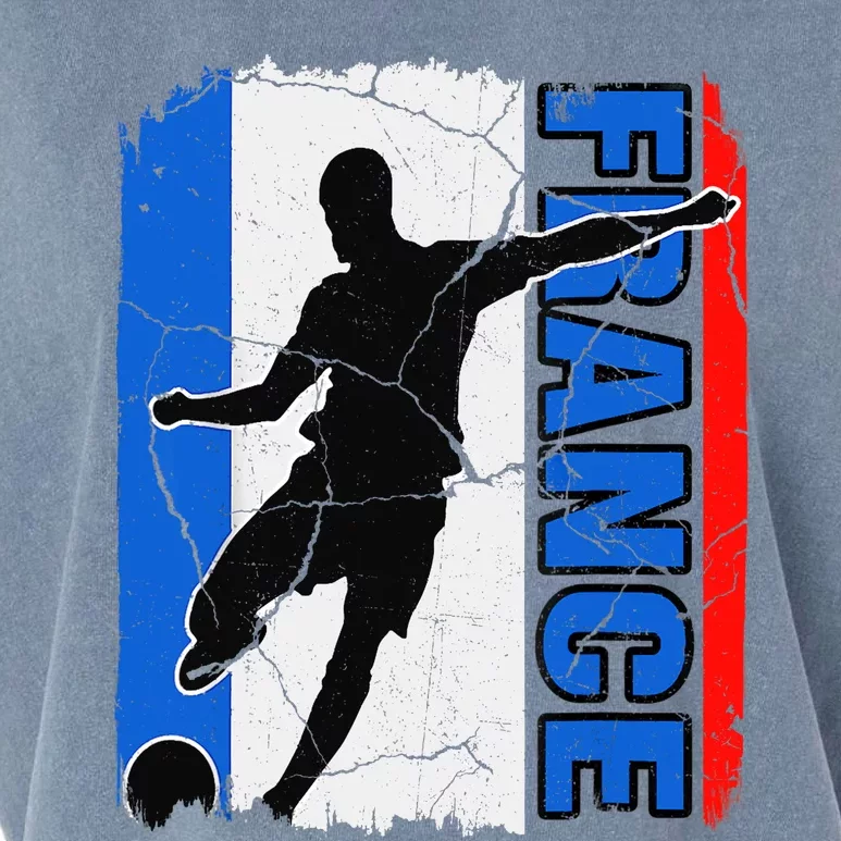 France Soccer Ball French Flag Sports Coach Player Team Garment-Dyed Women's Muscle Tee