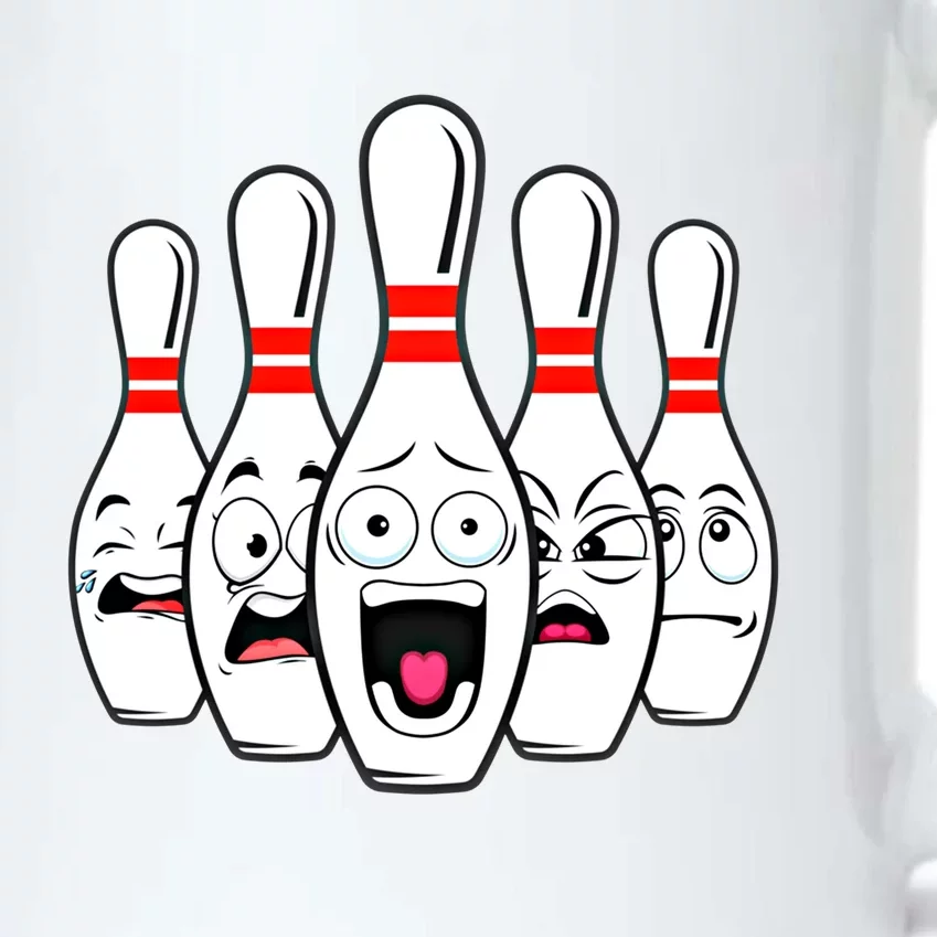 Funny Scared Bowling Pin For Bowlers Gift Black Color Changing Mug