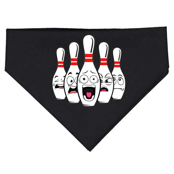 Funny Scared Bowling Pin For Bowlers Gift USA-Made Doggie Bandana