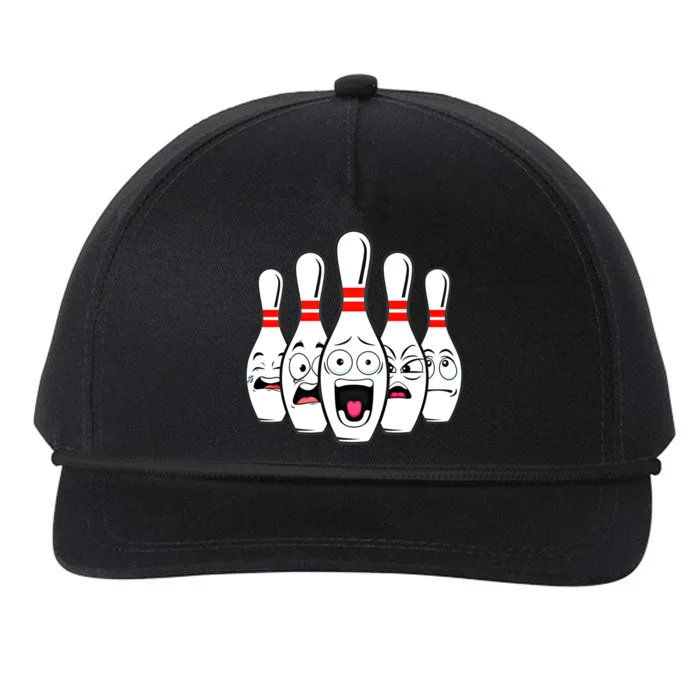 Funny Scared Bowling Pin For Bowlers Gift Snapback Five-Panel Rope Hat