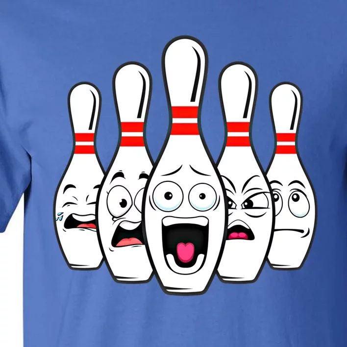 Funny Scared Bowling Pin For Bowlers Gift Tall T-Shirt