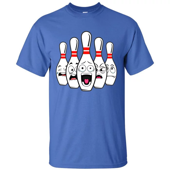 Funny Scared Bowling Pin For Bowlers Gift Tall T-Shirt