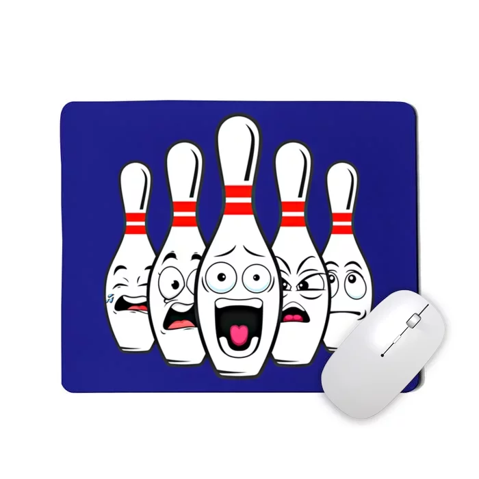 Funny Scared Bowling Pin For Bowlers Gift Mousepad