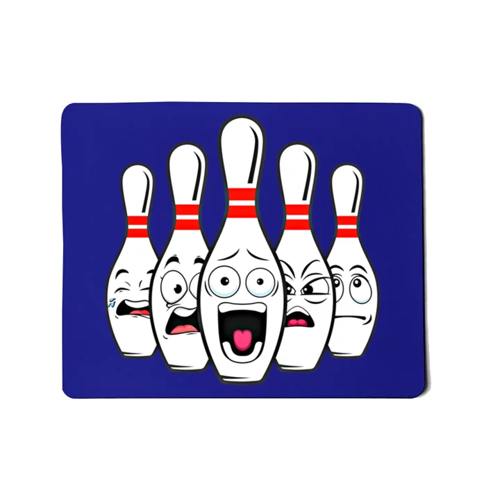 Funny Scared Bowling Pin For Bowlers Gift Mousepad