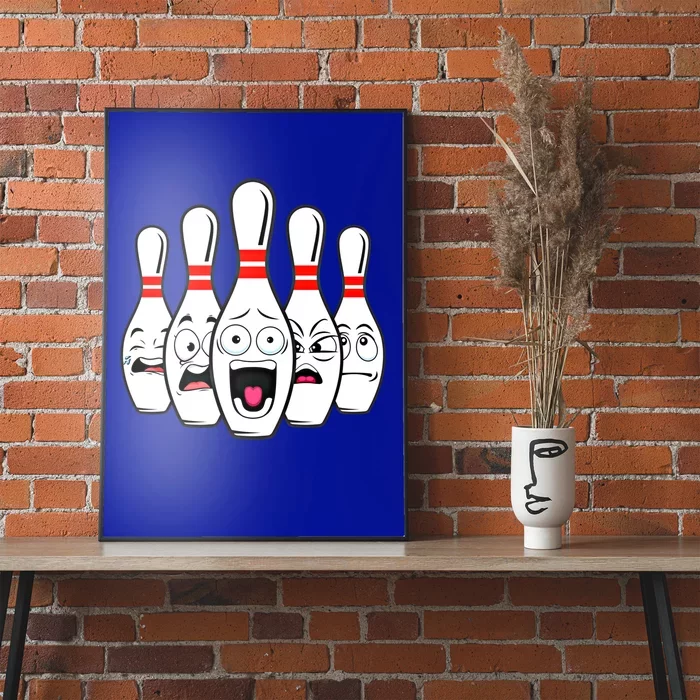 Funny Scared Bowling Pin For Bowlers Gift Poster