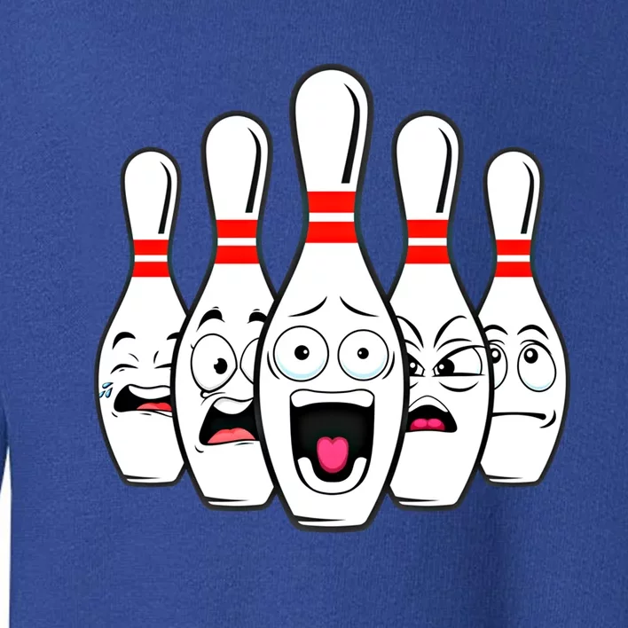 Funny Scared Bowling Pin For Bowlers Gift Toddler Sweatshirt