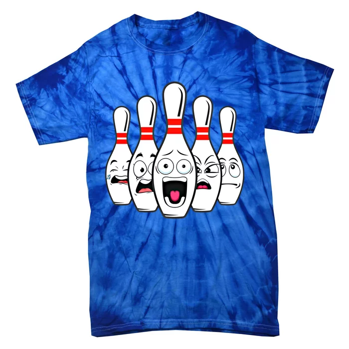 Funny Scared Bowling Pin For Bowlers Gift Tie-Dye T-Shirt