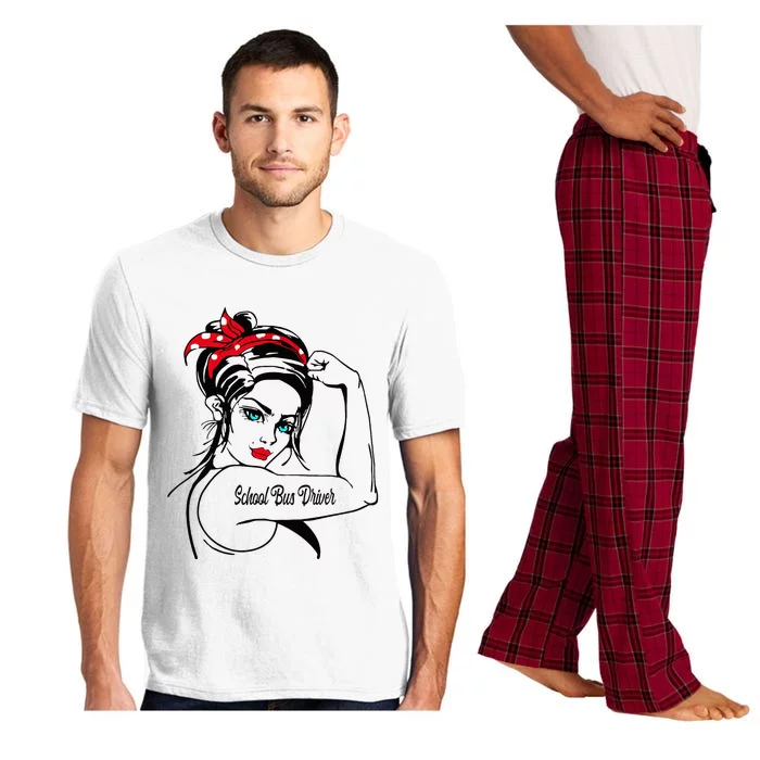 Female School Bus Driver Rosie The Riveter Pin Up Pajama Set