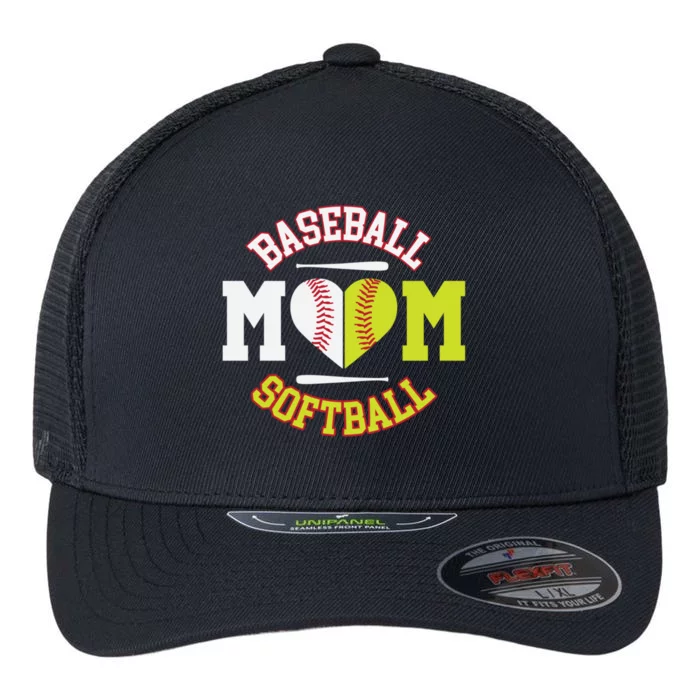 Funny Softball Baseball Mom Gift Ball Mom Gift Flexfit Unipanel Trucker Cap