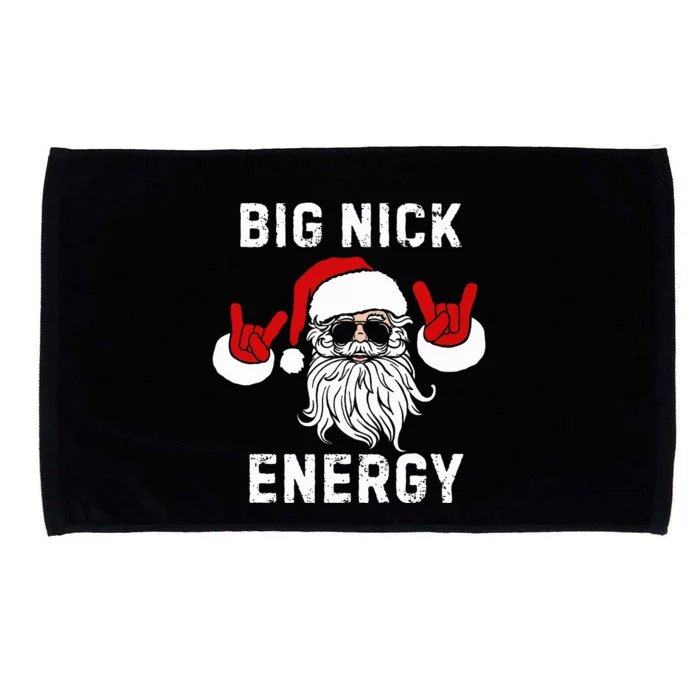 Funny Santa Big Nick Energy Santa Face Merry Christmas Microfiber Hand Towel