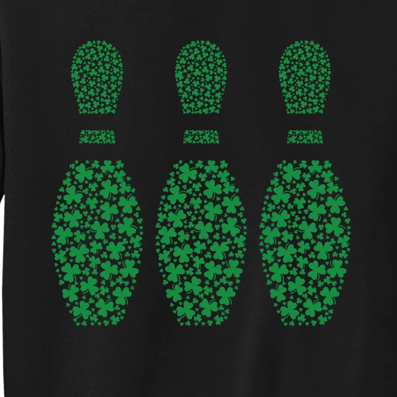 Funny Shamrock Bowling Pins St PatrickS Day Irish Gift Tall Sweatshirt