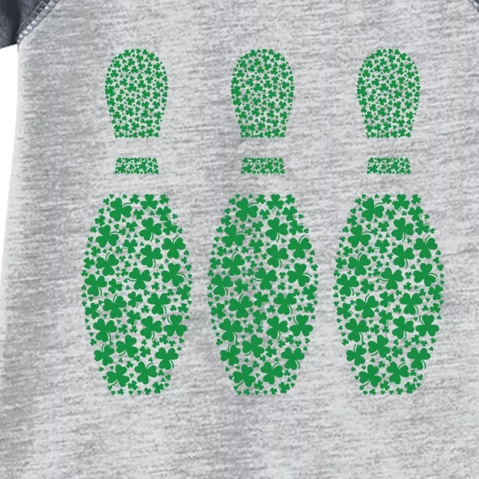 Funny Shamrock Bowling Pins St PatrickS Day Irish Gift Infant Baby Jersey Bodysuit