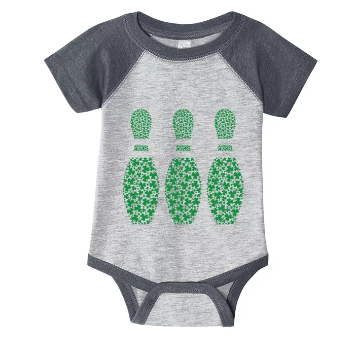 Funny Shamrock Bowling Pins St PatrickS Day Irish Gift Infant Baby Jersey Bodysuit