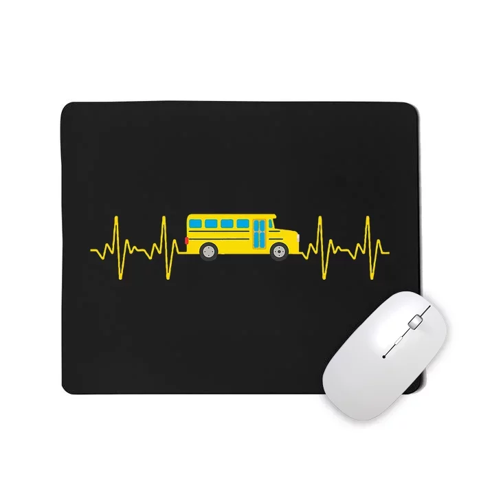 Funny School Bus Art For School Bus Driver Driving Mousepad