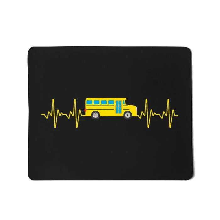 Funny School Bus Art For School Bus Driver Driving Mousepad