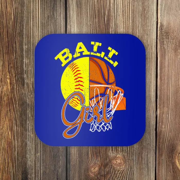 Funny Softball Basketball Lover Sport Lady Ball Coaster