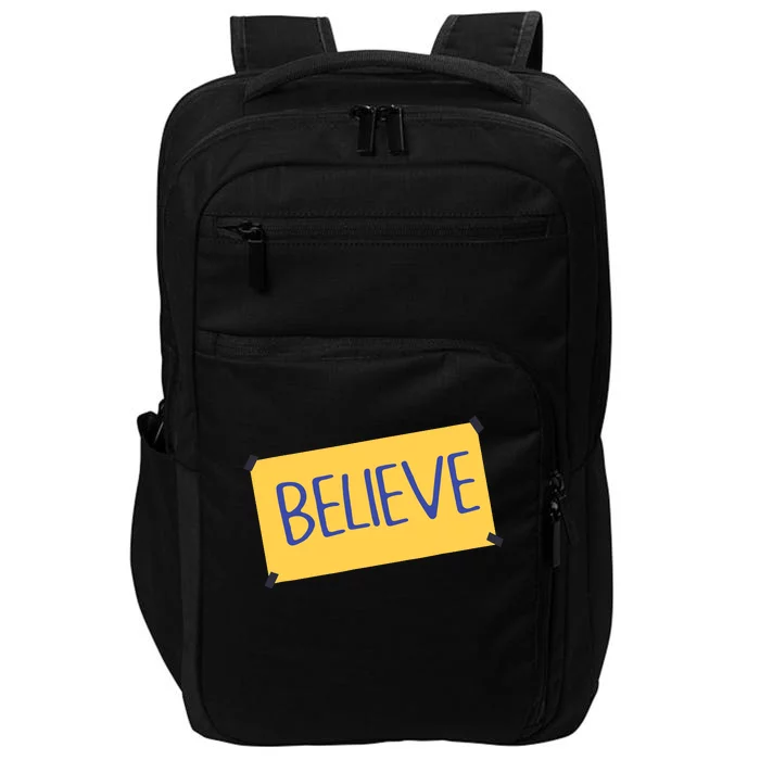 Funny Soccer Believe Faith Coach Richmond Lasso Believe Impact Tech Backpack