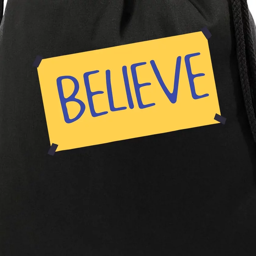 Funny Soccer Believe Faith Coach Richmond Lasso Believe Drawstring Bag