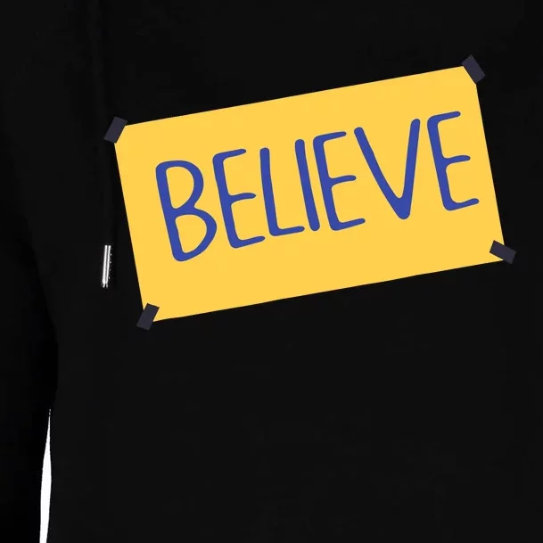 Funny Soccer Believe Faith Coach Richmond Lasso Believe Womens Funnel Neck Pullover Hood