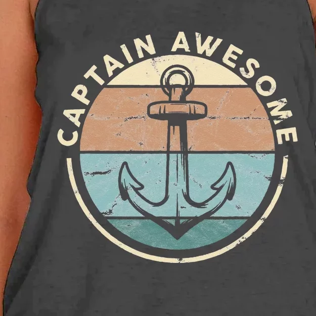 Funny Sailing Boating Sailor Boat Captain Awesome Women's Knotted Racerback Tank